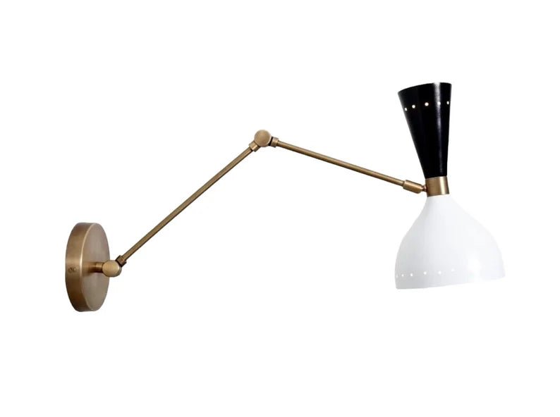 Articulated Modern Brass Sconce Midcentury Modern Stilnovo Style Wall Lamp Modern Wall Lamp Light, Bed Reading Light Lamp Kitchen 2 light - Retro Handicrafts