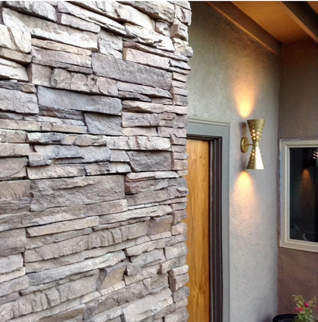 Atomic 50's 60's style mid - century modern bow tie dual cone wall sconce lamp - Retro Handicrafts