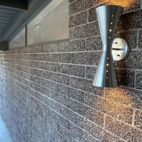 Atomic 50's 60's style mid - century modern bow tie dual cone wall sconce lamp - Retro Handicrafts