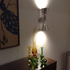 Atomic 50's 60's style mid - century modern bow tie dual cone wall sconce lamp - Retro Handicrafts