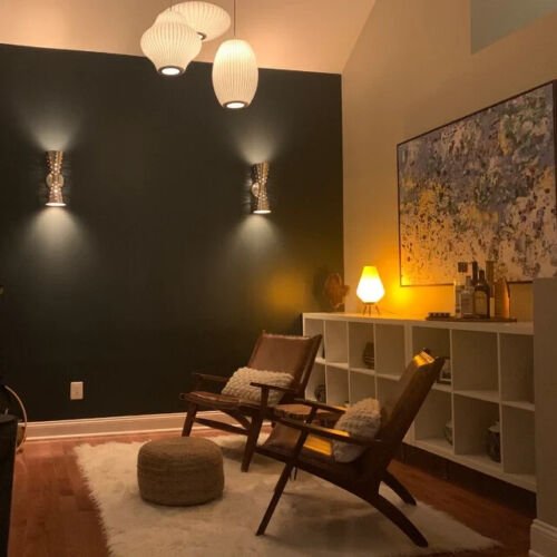 Atomic 50's 60's style mid - century modern bow tie dual cone wall sconce lamp - Retro Handicrafts