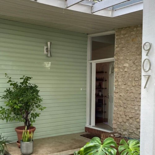 Atomic 50's 60's style mid - century modern bow tie dual cone wall sconce lamp - Retro Handicrafts