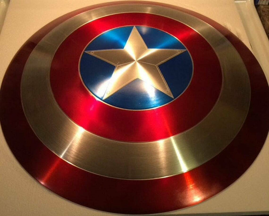 Avengers 22'' Captain America Shield Metal Prop Replica - Screen Accurate 1:1 Scale - Retro Handicrafts
