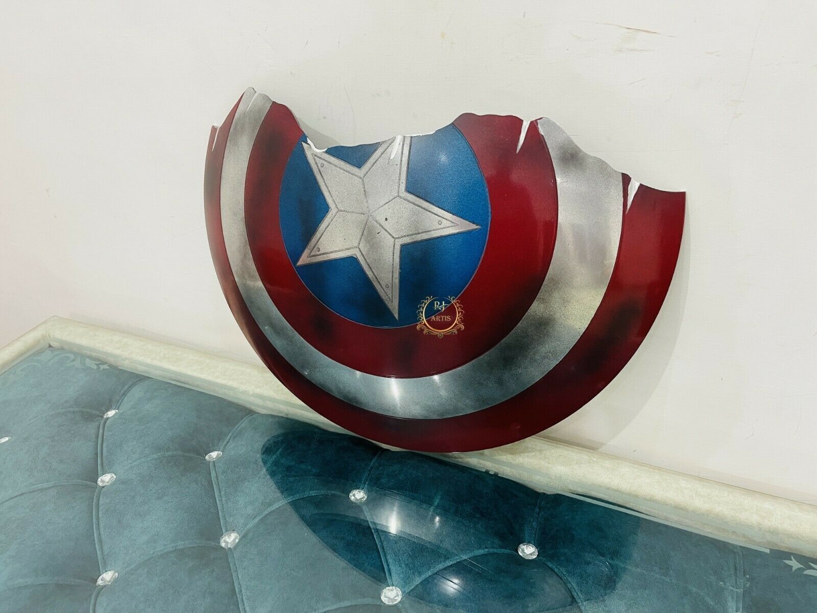 Avengers Endgame Broken Shield Replica | Captain America Metal Prop - Retro Handicrafts
