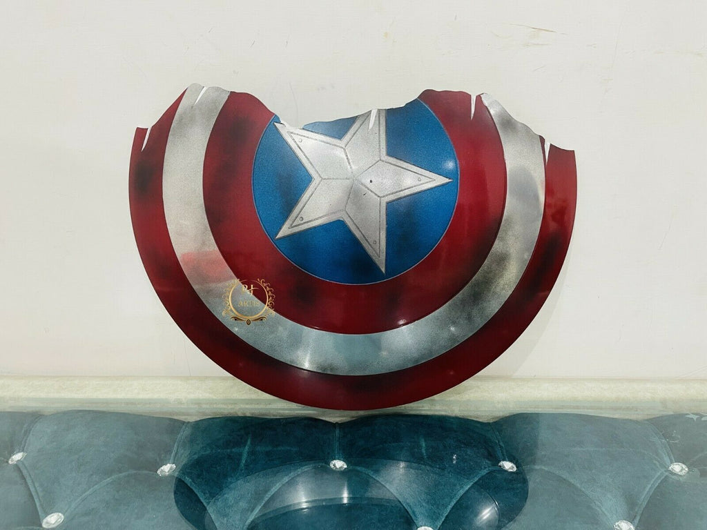 Avengers Endgame Broken Shield Replica | Captain America Metal Prop - Retro Handicrafts