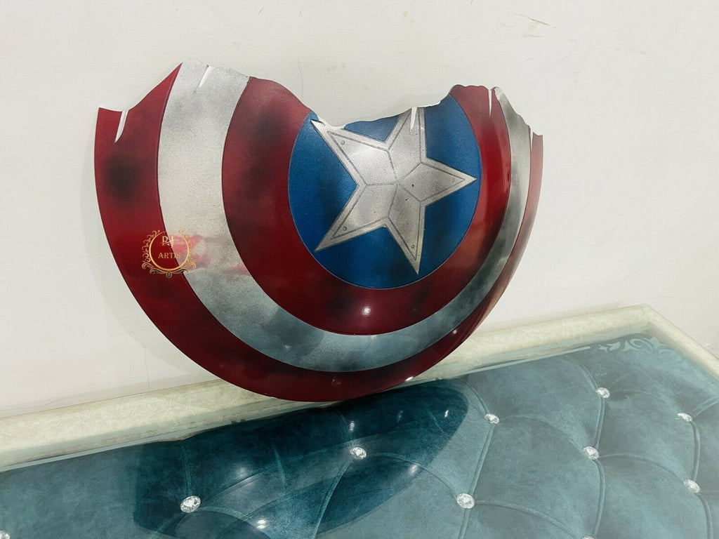 Avengers Endgame Broken Shield Replica | Captain America Metal Prop - Retro Handicrafts
