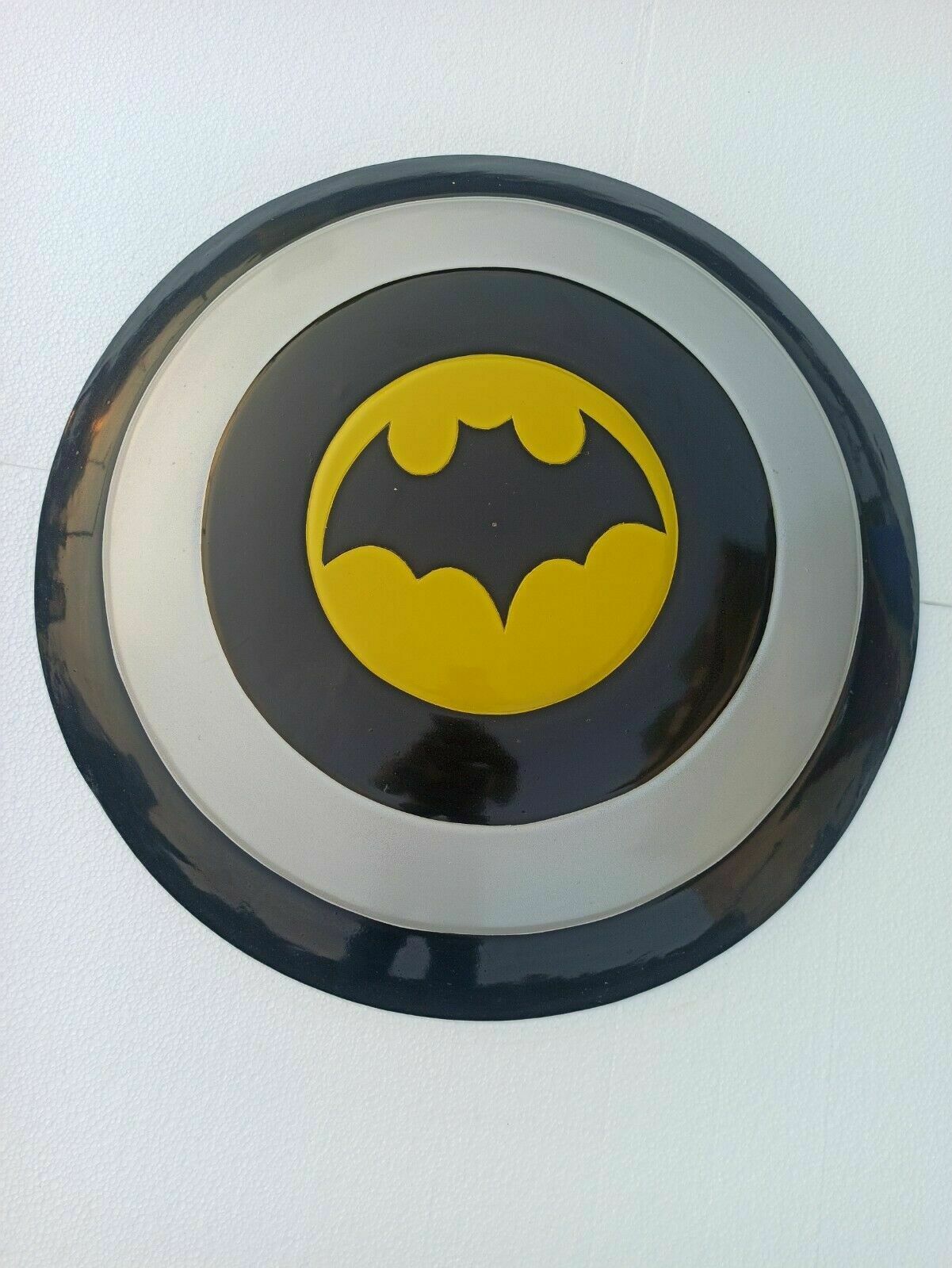 Avengers Legends Captain America Shield 24'' 75th Anniversary Modified Into Batman - Retro Handicrafts