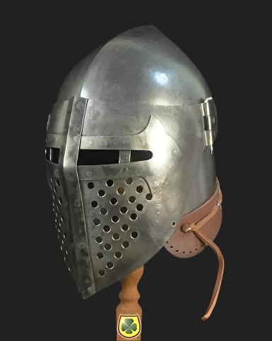 Bascinet Knight Buhurt Helmet with Visor for Cosplay & LARP - Retro Handicrafts
