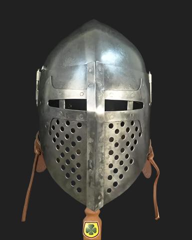 Bascinet Knight Buhurt Helmet with Visor for Cosplay & LARP - Retro Handicrafts