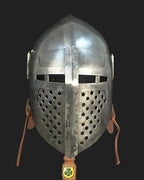 Bascinet Knight Buhurt Helmet with Visor for Cosplay & LARP - Retro Handicrafts