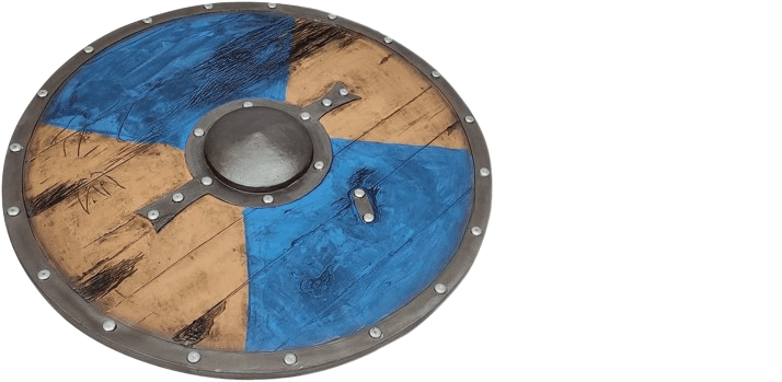 24-Inch Battle-Ready Viking Shield - Handcrafted for Authenticity