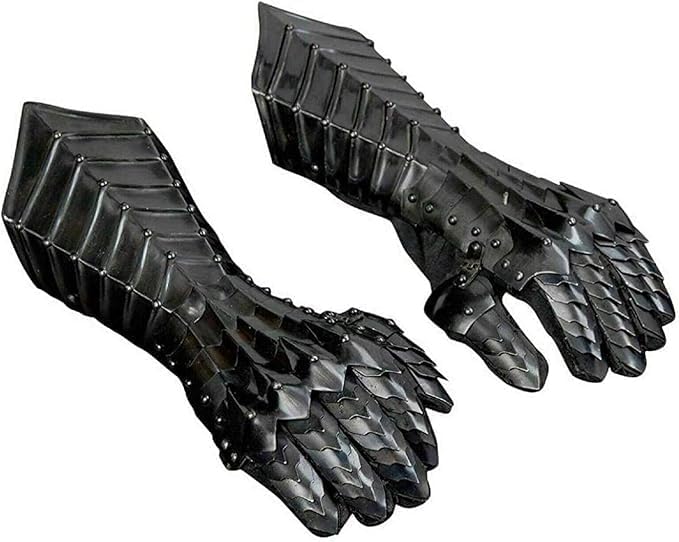 Black Medieval Nazgul Wearable Gloves Set Pair Armour Battle Steel Armor Gauntlets Gift For Him, Men Gifts Costume Fathers Gift Christmas - Retro Handicrafts