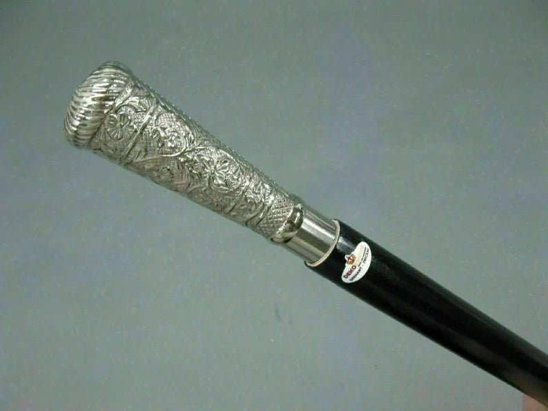 Black Stick handmade Victorian Men women Walking cane - Retro Handicrafts