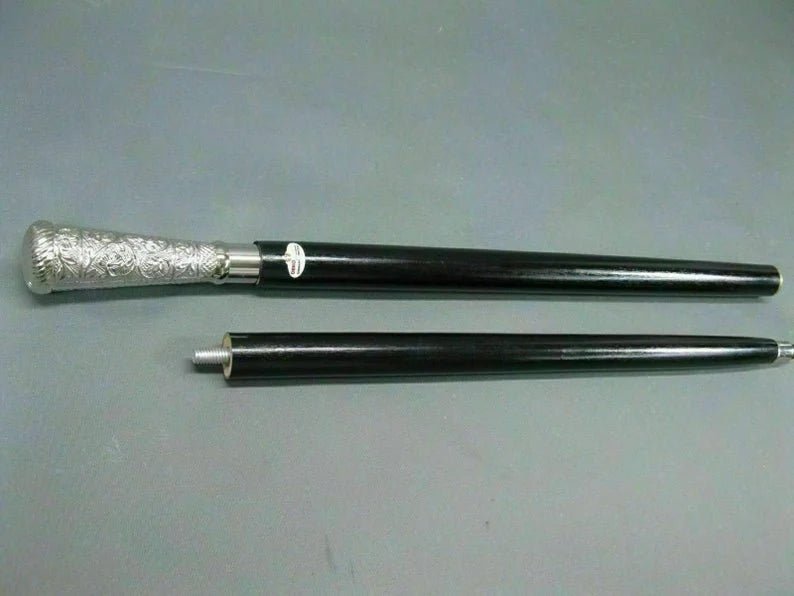 Black Stick handmade Victorian Men women Walking cane - Retro Handicrafts