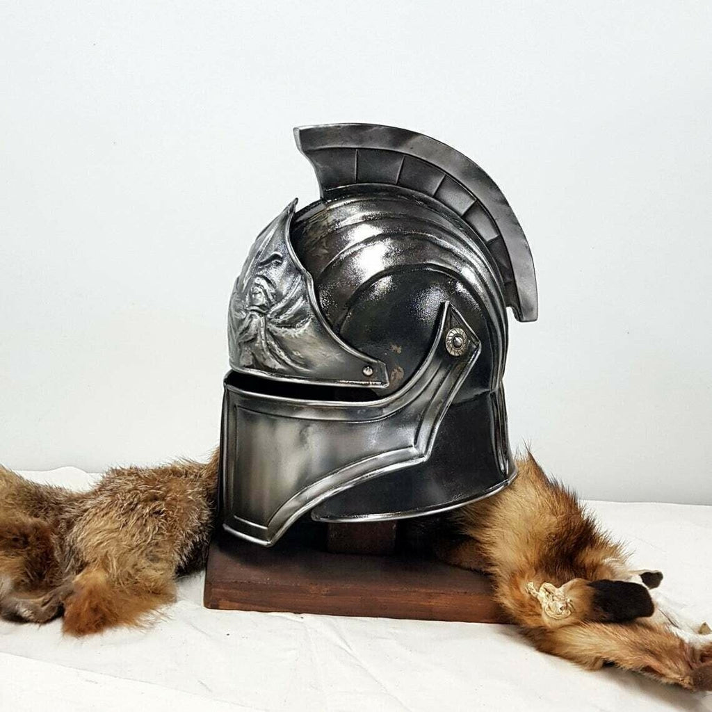 Blackened 18 Gauge Steel Medieval Legionnaire Fantasy Helmet - Retro Handicrafts