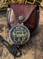 Brass Compass 2 engraved with faith and belief quote, a perfect religious gift for men, women, boys, and girls.