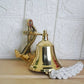 Brass Gong Bell, Small Wall Hanging Bell, Door Opening Bell With Lanyard, Brass Bell With brass anchor on back - Retro Handicrafts