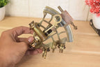Brass Sextant, Handheld Nautical Sextant With Wooden Box - Retro Handicrafts