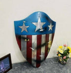 Captain America 26 - inch Metal Shield - Perfect for Kids' Halloween Cosplay Props - Retro Handicrafts