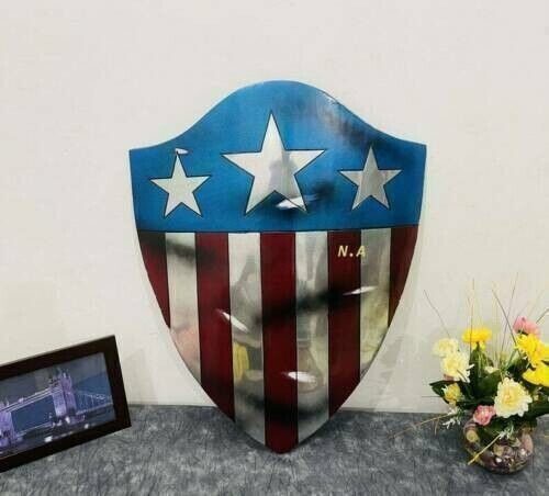 Captain America 26 - inch Metal Shield - Perfect for Kids' Halloween Cosplay Props - Retro Handicrafts