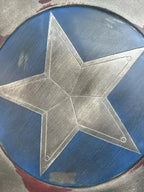 Captain America Shield Original Battle Damage 1:1 Scale Full Size Handmade (Battle Damage) - Retro Handicrafts