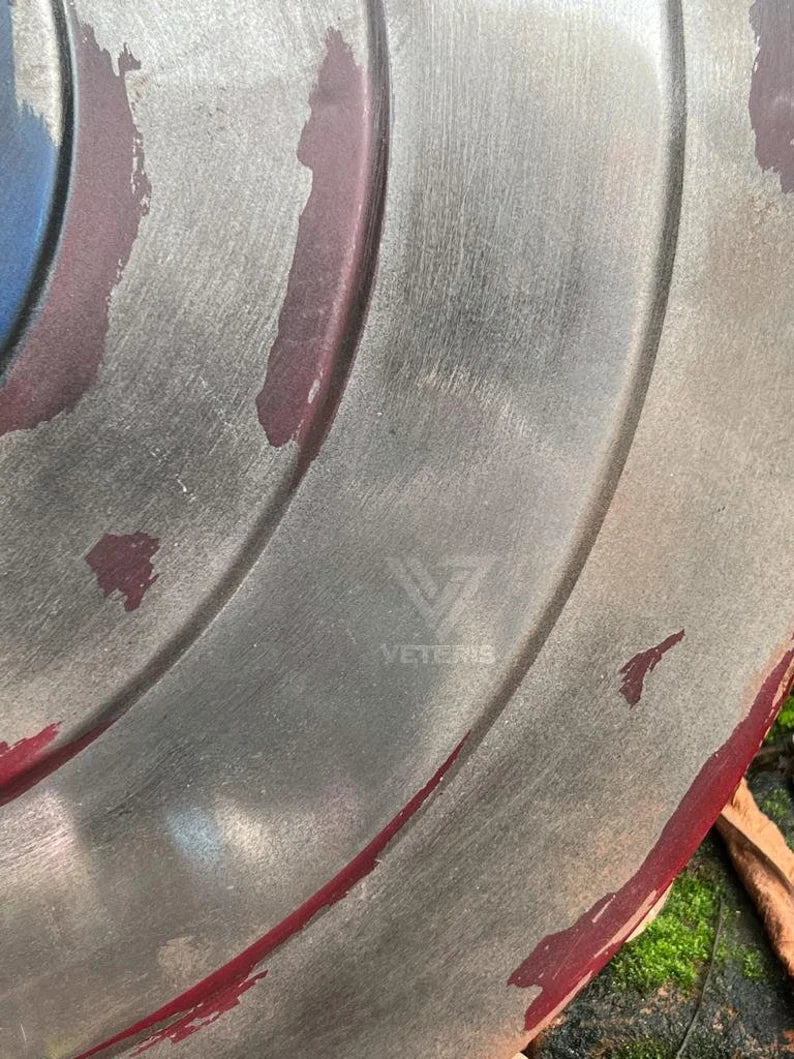 Captain America Shield Original Battle Damage 1:1 Scale Full Size Handmade (Battle Damage) - Retro Handicrafts