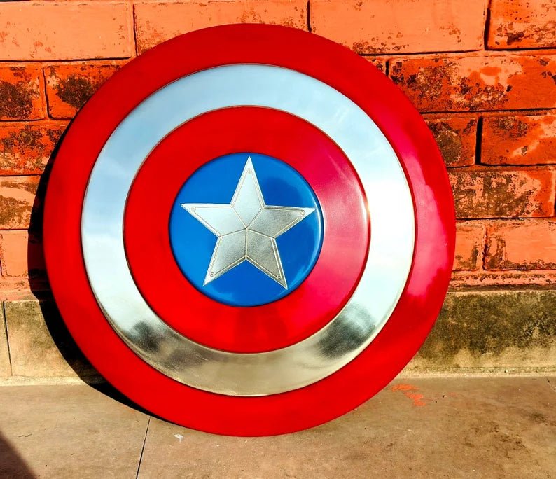 Captain America Shield Replica | Winter Soldier Metal Prop | Avengers Costume Accessory | Ideal Halloween Gift - Retro Handicrafts