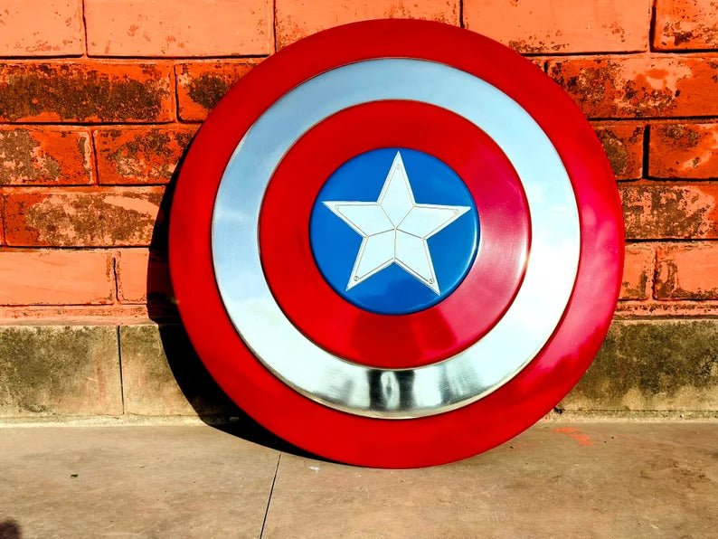 Captain America Shield Replica | Winter Soldier Metal Prop | Avengers Costume Accessory | Ideal Halloween Gift - Retro Handicrafts