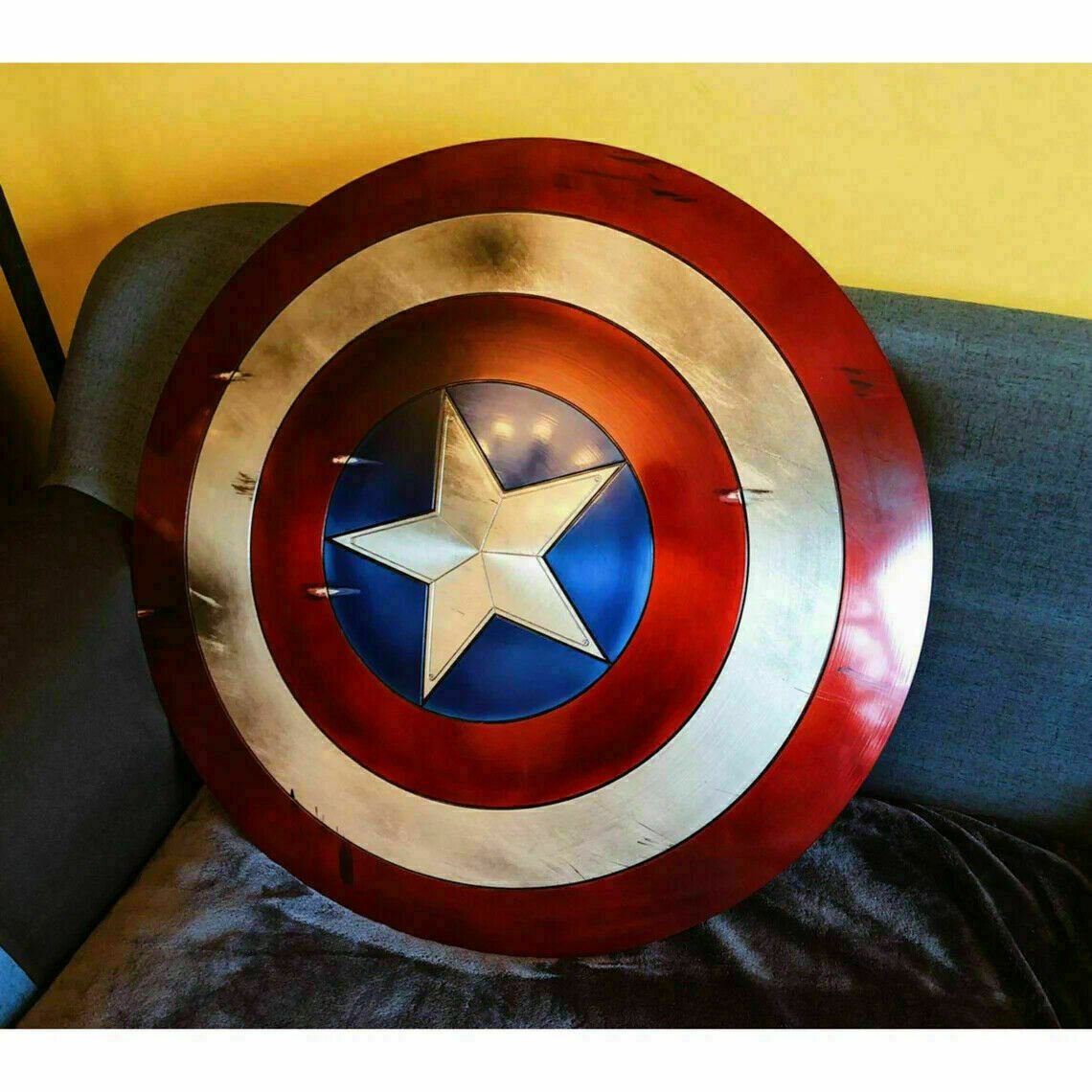 Captain America’s Shield Metal 1:1,MCU Captain America Shield Movie Prop style - Retro Handicrafts
