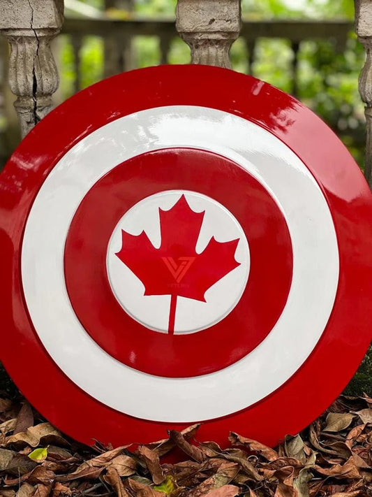 Captain Canada Shield | Versatile Captain America Cosplay Prop for Display & Roleplay - Retro Handicrafts