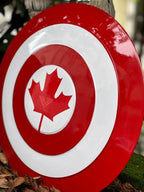 Captain Canada Shield | Versatile Captain America Cosplay Prop for Display & Roleplay - Retro Handicrafts