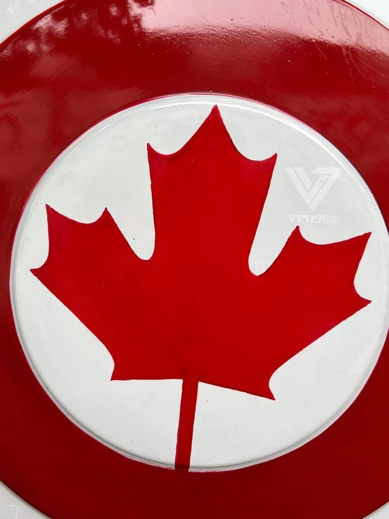 Captain Canada Shield | Versatile Captain America Cosplay Prop for Display & Roleplay - Retro Handicrafts