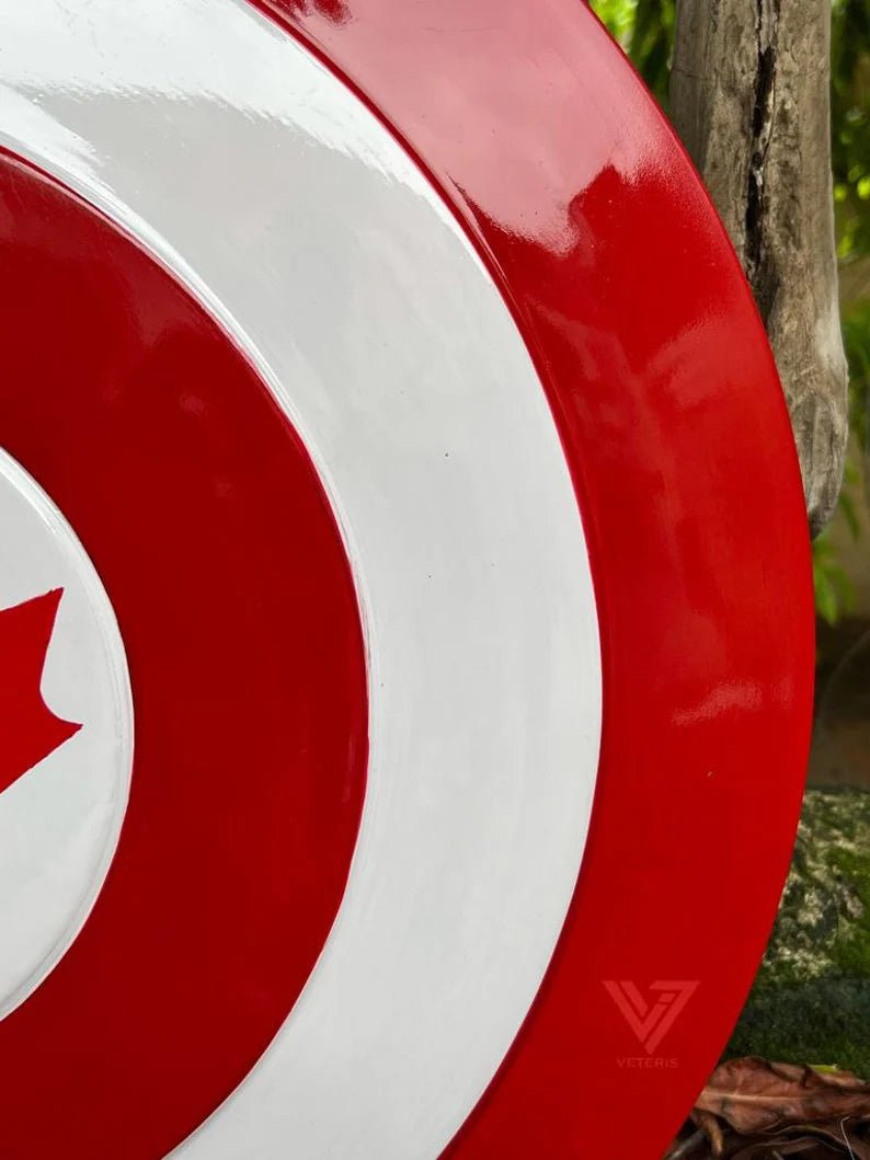 Captain Canada Shield | Versatile Captain America Cosplay Prop for Display & Roleplay - Retro Handicrafts
