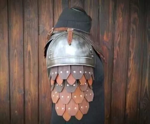 Comfortable Medieval Armor for Adults - LARP Pauldrons and Gorget Set