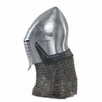 Custom SCA HNB 18 Gauge Steel Medieval Combat Bascinet Helmet W Aventail. - Retro Handicrafts