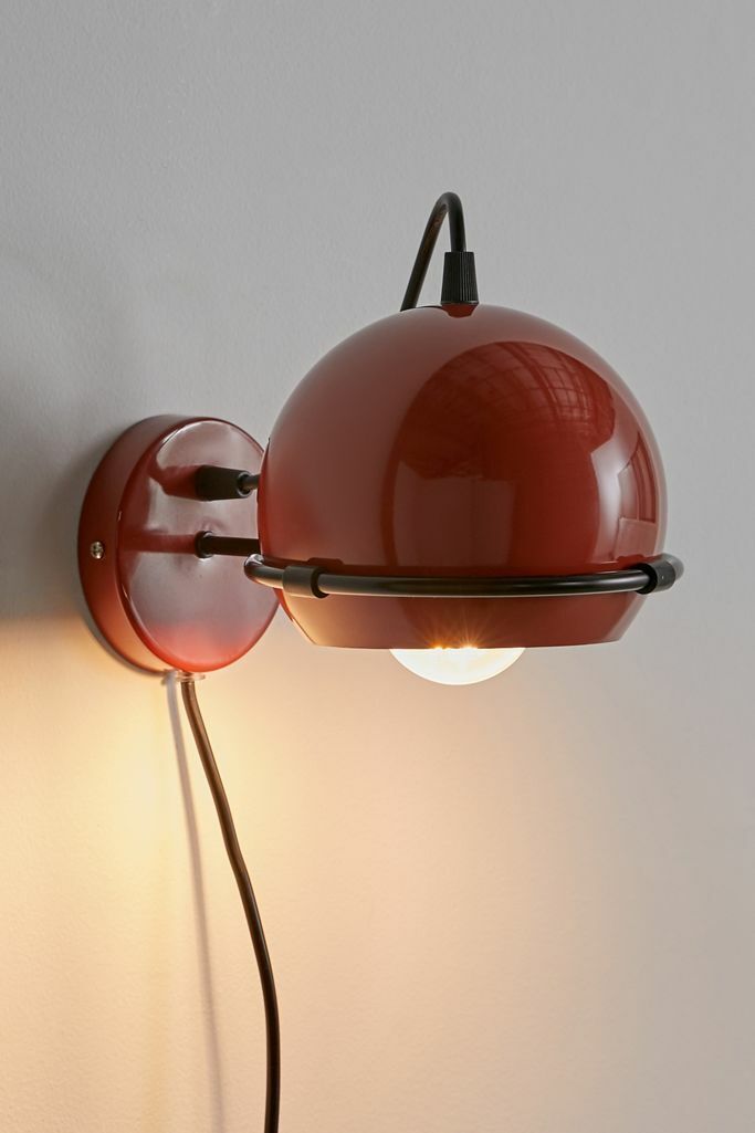 Denney Sconce Mid Century Industrial Lamps Lighting Wall Fixture Blood Red Sconce - Retro Handicrafts