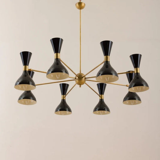 Diabolo Italian Chandelier Style Stilnovo Mid Century 8 Arms Sputnik Ceiling Lights - Retro Handicrafts