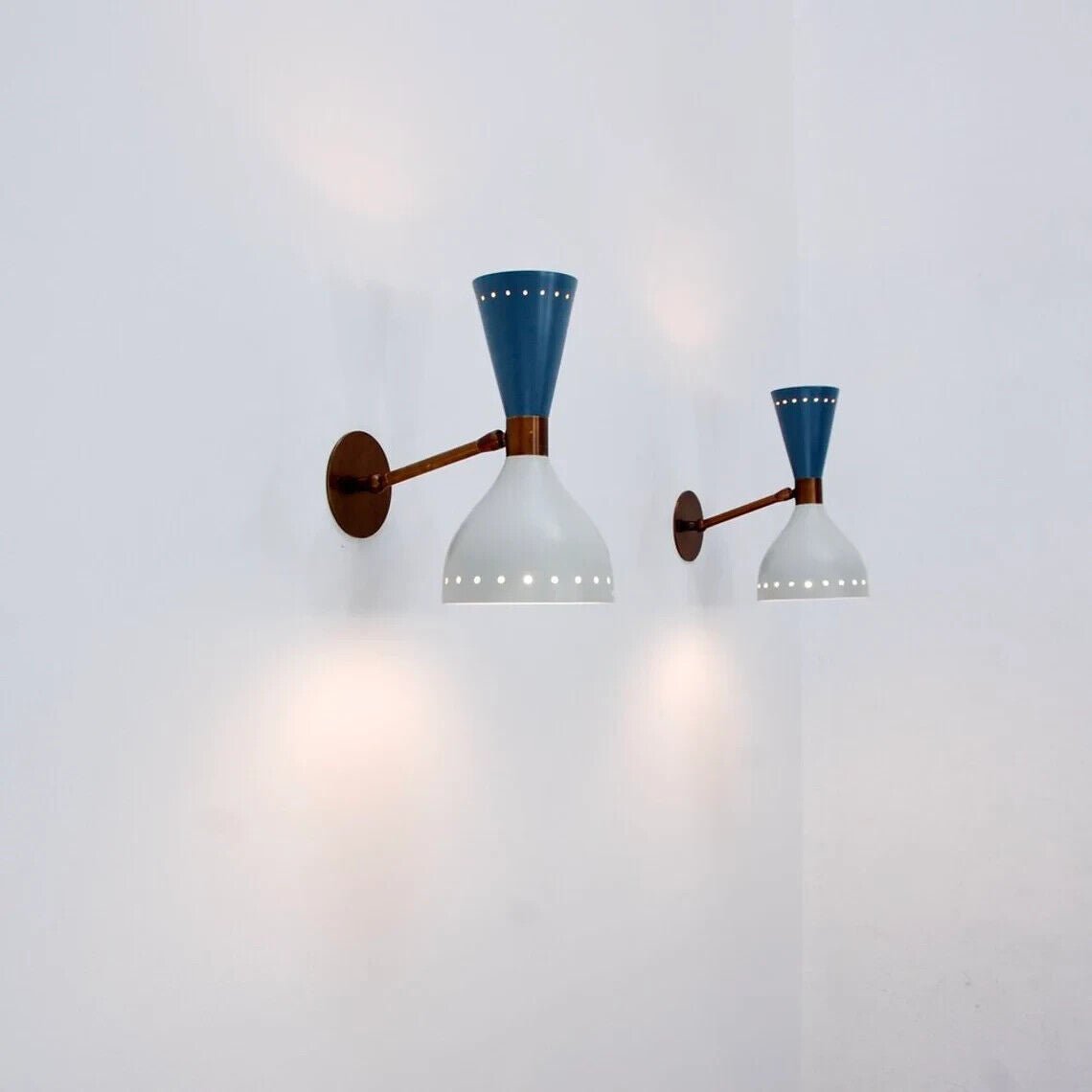 Diabolo Wall Sconce Italian Modern Stilnovo Style Set of Two Wall Light lamps - Retro Handicrafts