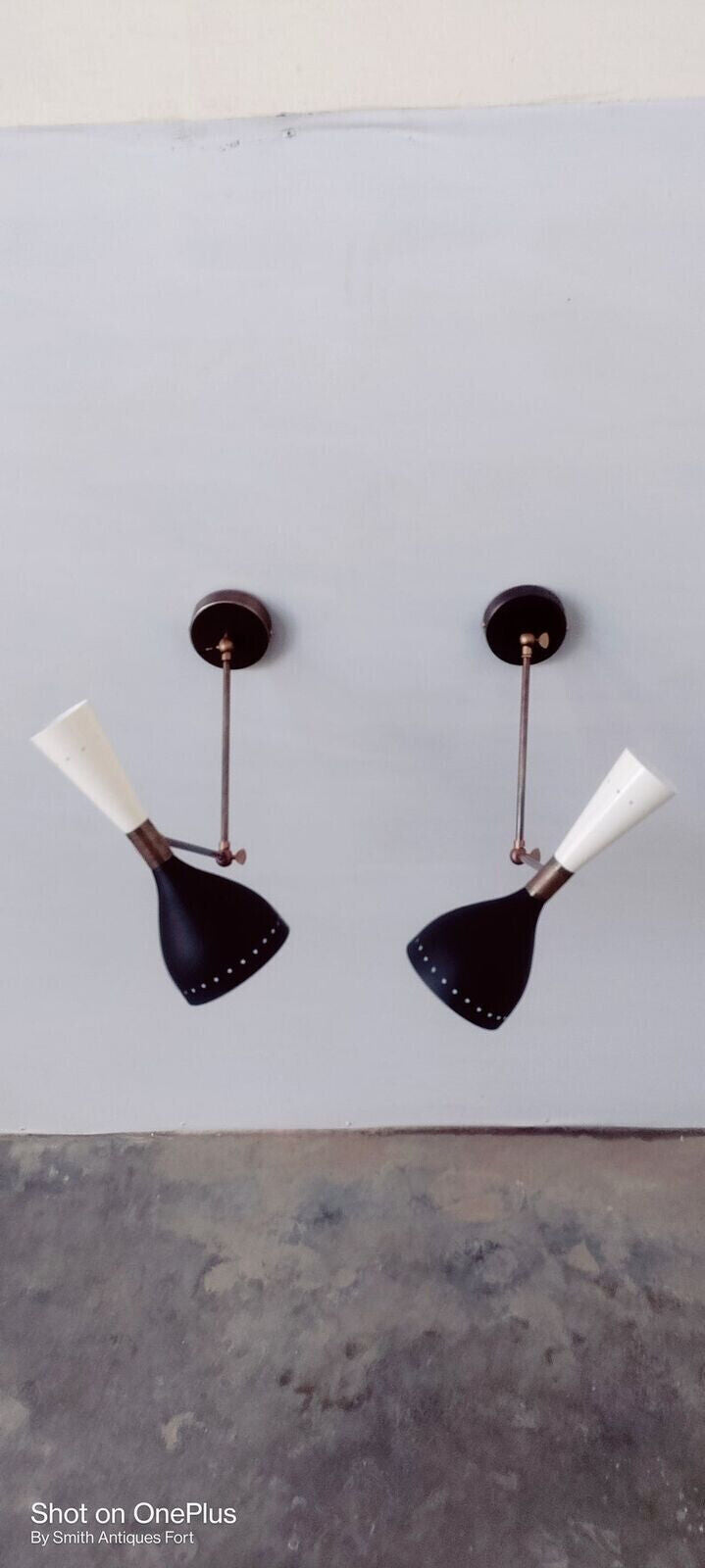 Diabolo Wall Sconces Italian Modern Stilnovo Style Set of Two Wall Light lamps - Retro Handicrafts