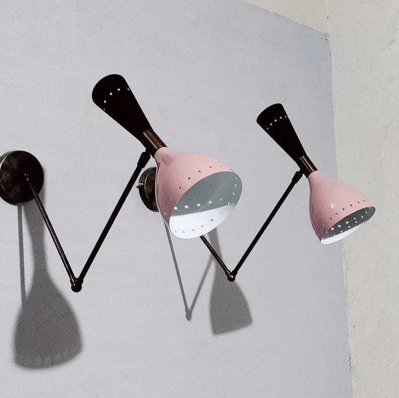 Diabolo Wall Sconces Italian Modern Stilnovo Style Set of Two Wall Light lamps offer in price - Retro Handicrafts