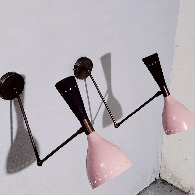 Diabolo Wall Sconces Italian Modern Stilnovo Style Set of Two Wall Light lamps offer in price - Retro Handicrafts