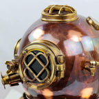 Divers Helmet Solid Steel & Brass Scuba Diving Helmet 18" W/Base - Retro Handicrafts