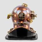 Divers Helmet Solid Steel & Brass Scuba Diving Helmet 18" W/Base - Retro Handicrafts