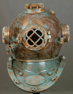 Diving Helmet Antique U.S Navy Mark V Steel & Brass - Retro Handicrafts