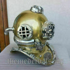 Diving Helmet Us Navy Mark V Antique Brass Steel Full Size Maritime Gift - Retro Handicrafts