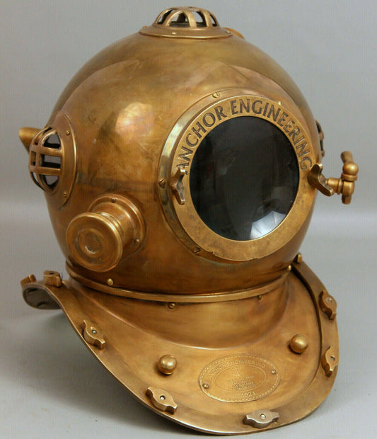 Diving Helmet US Navy Mark V Deep Sea Marine Divers Antique Scuba 18'' - Retro Handicrafts