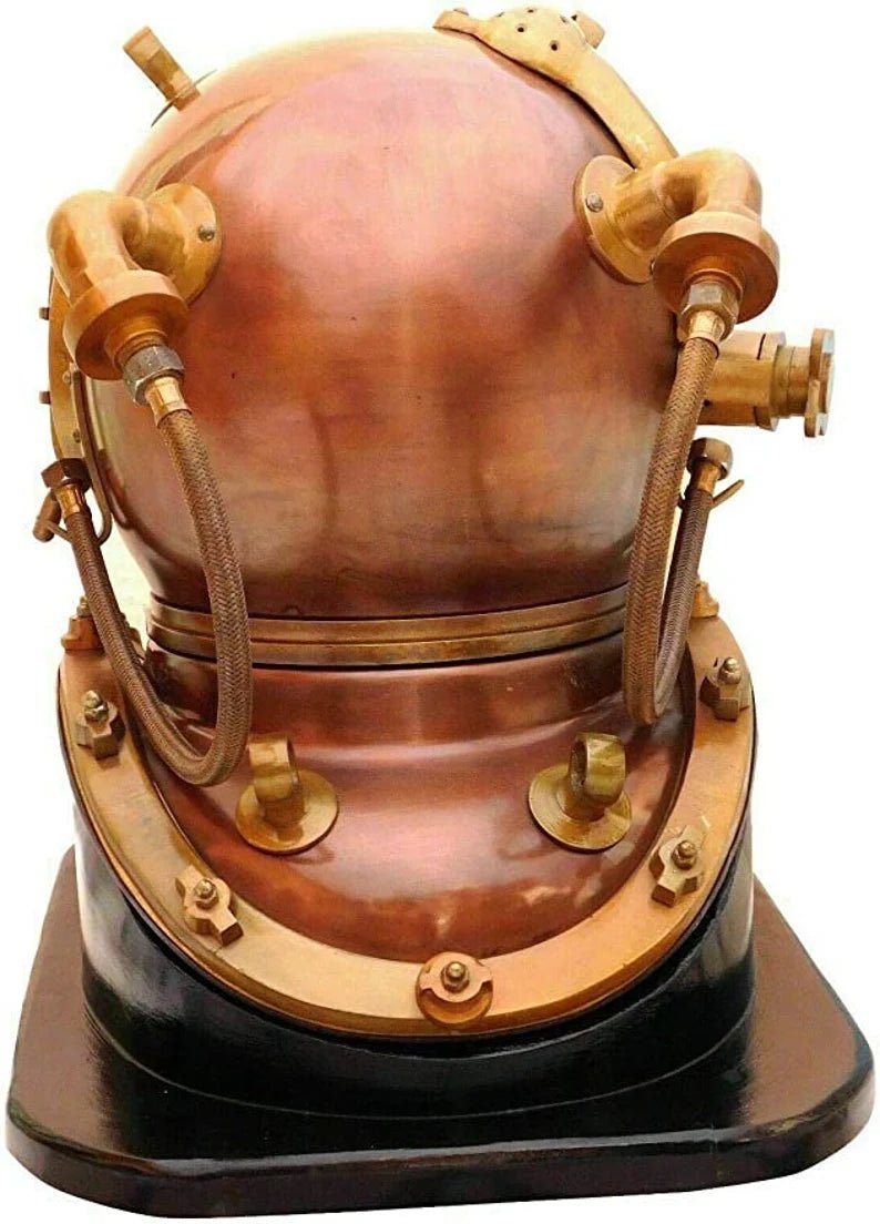 Diving Helmet Vintage Copper Antique Scuba Divers Diving Helmet Morse - Retro Handicrafts