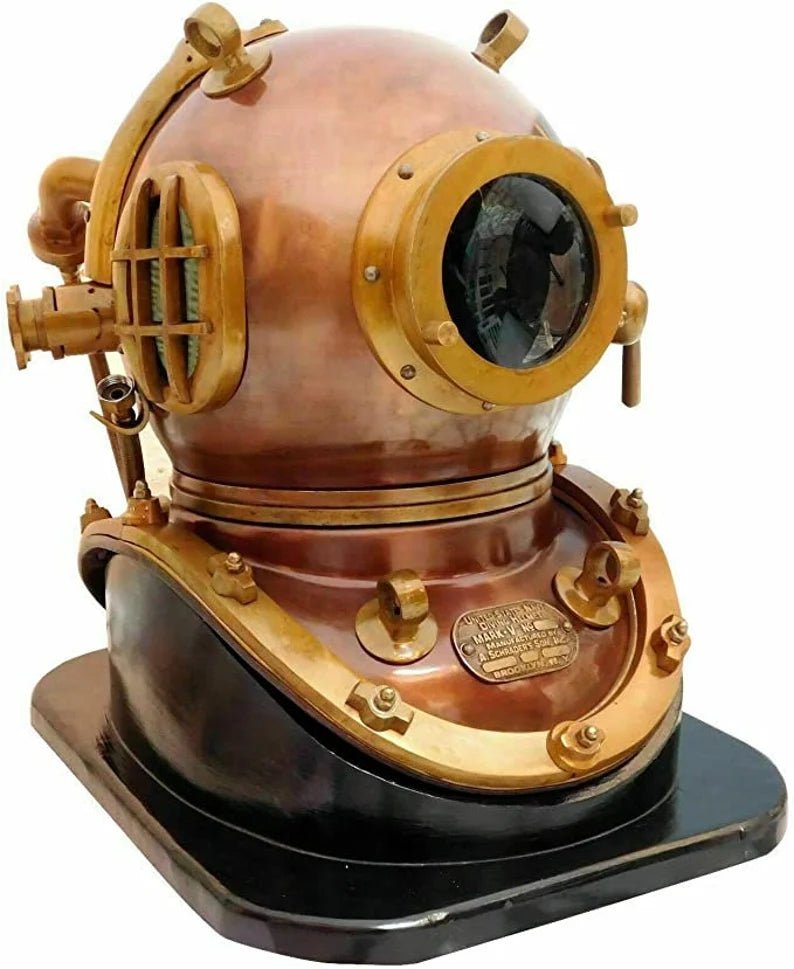 Diving Helmet Vintage Copper Antique Scuba Divers Diving Helmet Morse - Retro Handicrafts