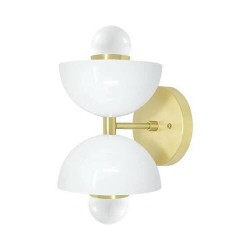 Double Sconce Cup Mid Century Double Shade Wall Fixture Lamps Lighting Sconce - Retro Handicrafts