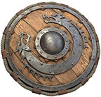 Dragon Face Viking Shield used as a Halloween prop, adding a touch of medieval warrior style to your costume